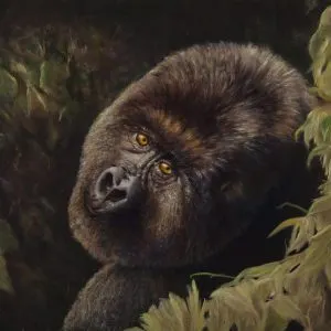 Silverback gorilla painting